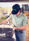 Cowboy Casual Men’s Green Print Polo