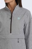 Cinch Women's 1/2 Zip Striped Pullover
