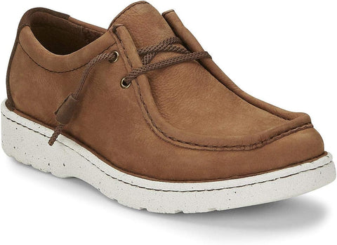 Justin Men's Hazer Camel Lace-Up Shoes Moc Toe
