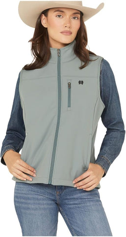 Cinch Women's Gray Softshell Vest