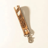 Sedona Blaze Leather Hair Inlay Key Fob