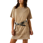 Ariat Women's Greige Mineral Wash Road Trip T-Shirt Dress