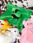 Assorted Farm Animals Lovey Blanket