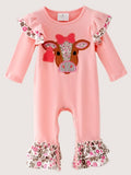 Pretty in pink Cow Infant Romper