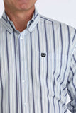 Cinch Men's Blue & White Striped Shirt