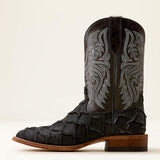Riverside Wide Square Toe Cowboy Boot in BLACK BASS PRINT|BAYOU BLACK