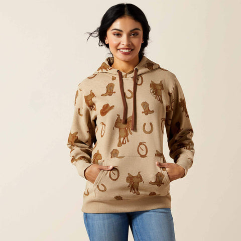 Ariat Women's Savannah Tan Heather Hoodie