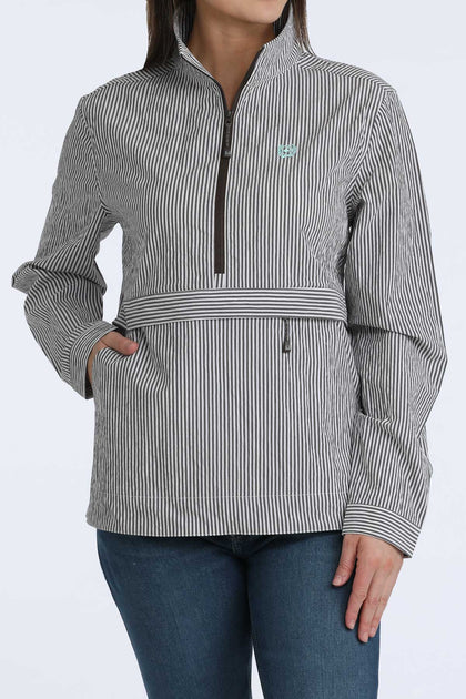 Cinch Women's 1/2 Zip Striped Pullover