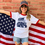 Patriotic Tractor Graphic Tee