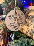 God Made A Farmer Ornament