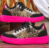 Leopard Star Pink Sneakers