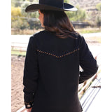 Cruel Denim Ladies Black Western Stitch Shirt Jacket CWJ7514002