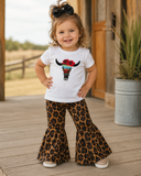 Serape Steer Head & Leopard Bell Set