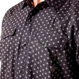 Ariat Men's Black Ventek Geo Print Shirt