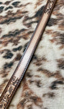 Natural Brown Tooled Name Belt
