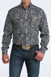 Cinch Men's Blue Paisley Shirt