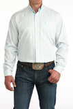 Cinch Men's White Striped Tencel Shirt