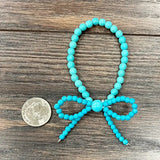Handmade Faux Turquoise Bow Stretch Bracelet