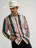Wrangler Men's Vintage Black Multi Striped Shirt