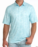 Cinch Men's Light Blue Floral Arenaflex Polo