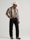 Wrangler Men's Vintage Black Multi Striped Shirt