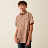 Ariat Boy's VentTEK Brown Shirt