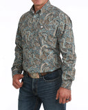Cinch Men's Blue Paisley Shirt