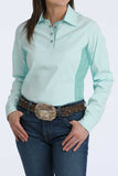 Cinch Women's Mint Striped Arenaflex Shirt