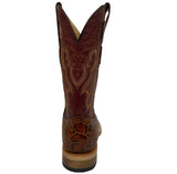 Cowtown Men's Cognac Sea Turtle Print Boots
