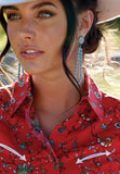 Cinch Women's Red Flower Print Shirt