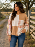 Floral Patchwork Pullover