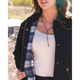 Cruel Denim Ladies Black Western Stitch Shirt Jacket CWJ7514002