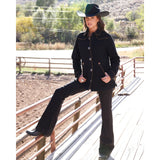 Cruel Denim Ladies Black Western Stitch Shirt Jacket CWJ7514002