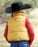 Cruel Girl's Gold Puffer Vest