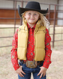Cruel Girl's Gold Puffer Vest