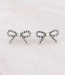 Bow Earrings-AB Stone