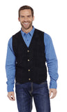 Leather Black Suede Vest