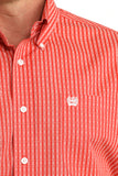 Cinch Men’s Red & White Striped Shirt