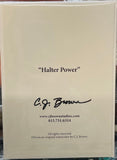 CJ Brown “Halter Power” Notecard