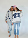 Poppy& Pine 2 Sided Worship Mock Neck Crew