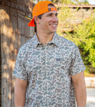 Burlebo Performance Button Up - Classic Deer Camo