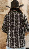Aztec Woven Concho Button Down Blazer