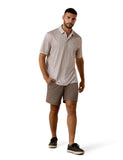 Ariat Men's Taupe Grey Southwest Geo Print Polo