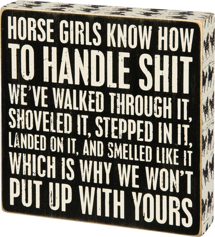 Horse Girl Box Sign