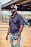 Cowboy Casual Men’s Diamond Print Polo