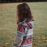 Girls Geometric Printed Pullover W/Hoodie.
