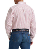 Wrangler Men's Cody Johnson White & Red Striped Shirt