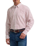 Wrangler Men's Cody Johnson White & Red Striped Shirt