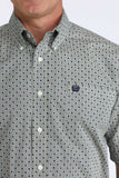 Cinch Men's Blue Geo Print Shirt