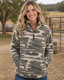 Camo Quarter Zip Sherpa